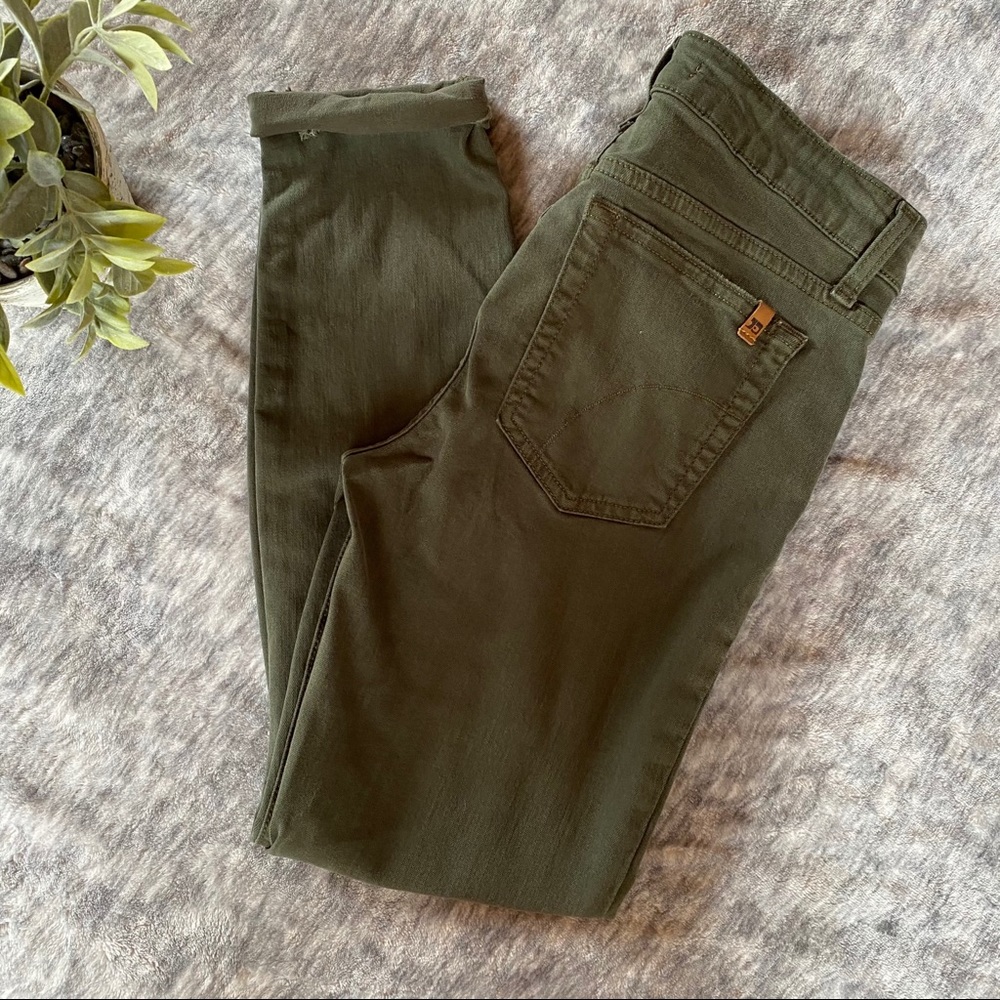 Joe’s Jeans Skinny Ankle Army Green Jeans Size 28